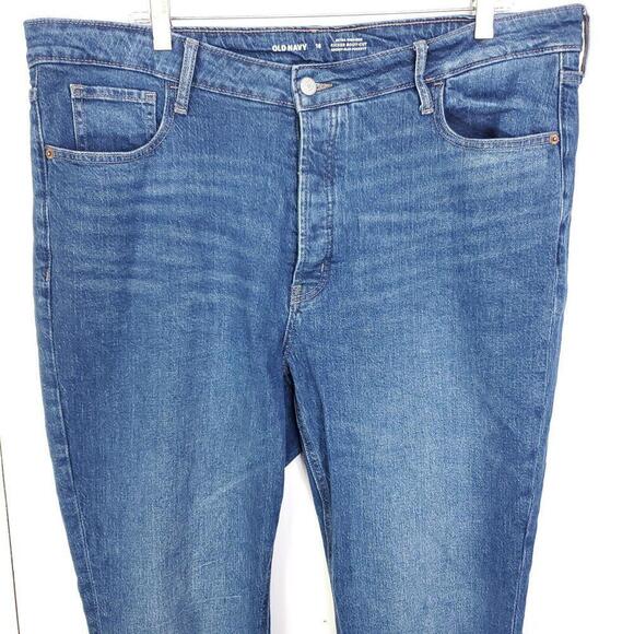 Old Navy Jeans Womens 16 Kicker Bootcut Raw Hem Extra High Rise Modest Office - Picture 2 of 12